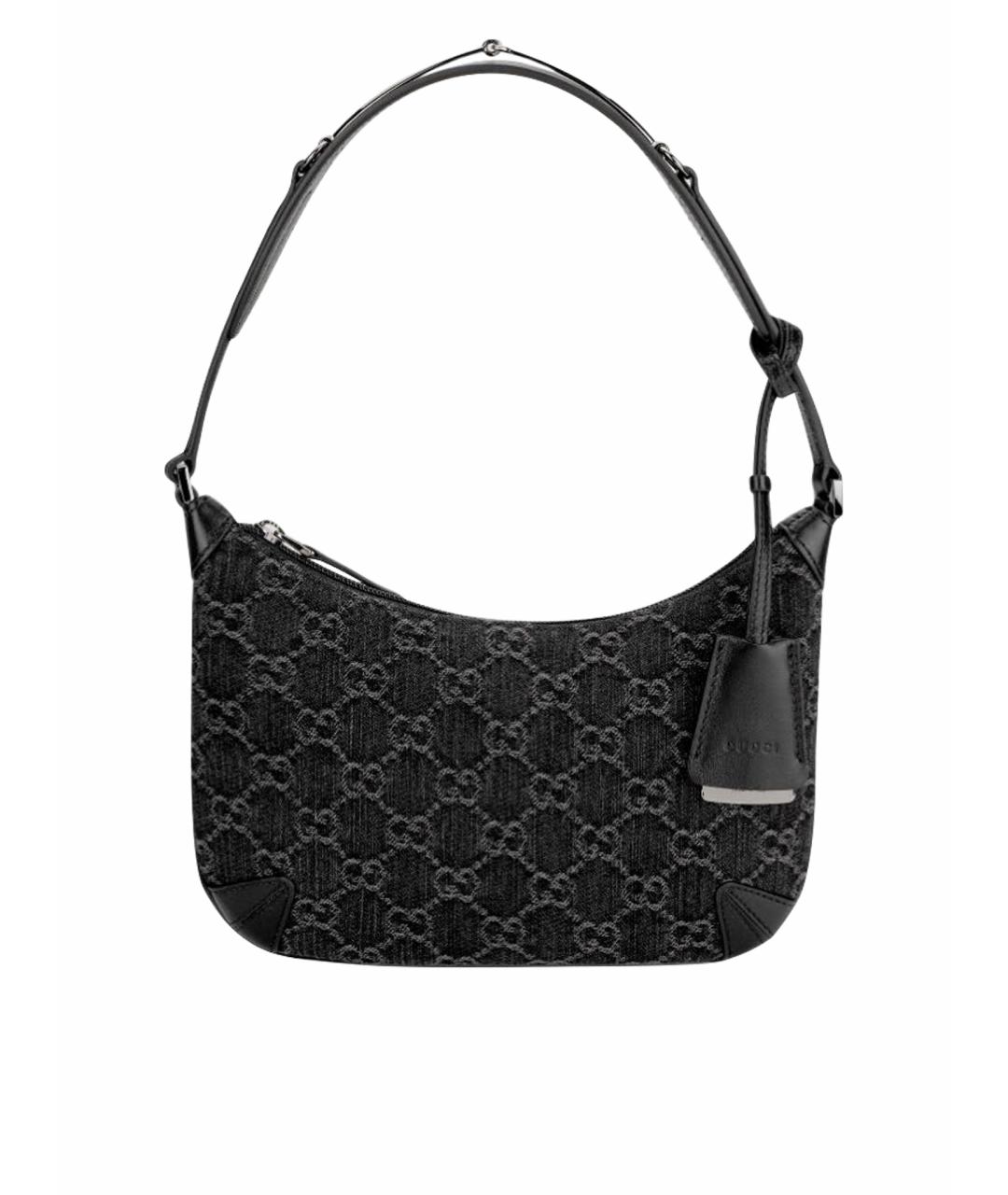 GUCCI Черная хлопковая сумка через плечо, фото 1