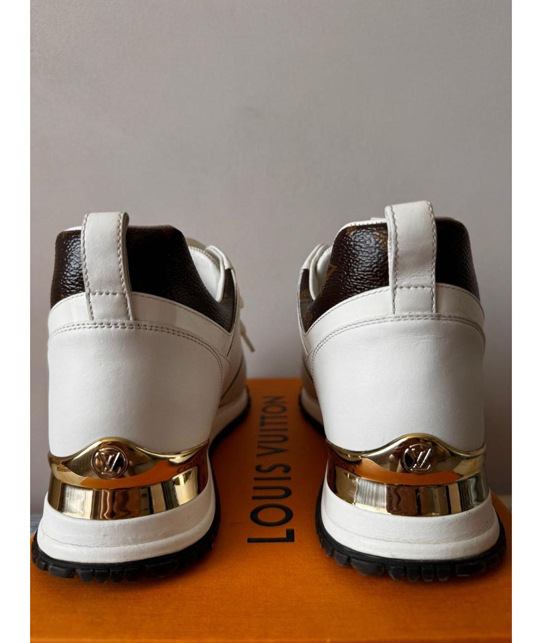 LOUIS VUITTON Белые кожаные кеды, фото 4