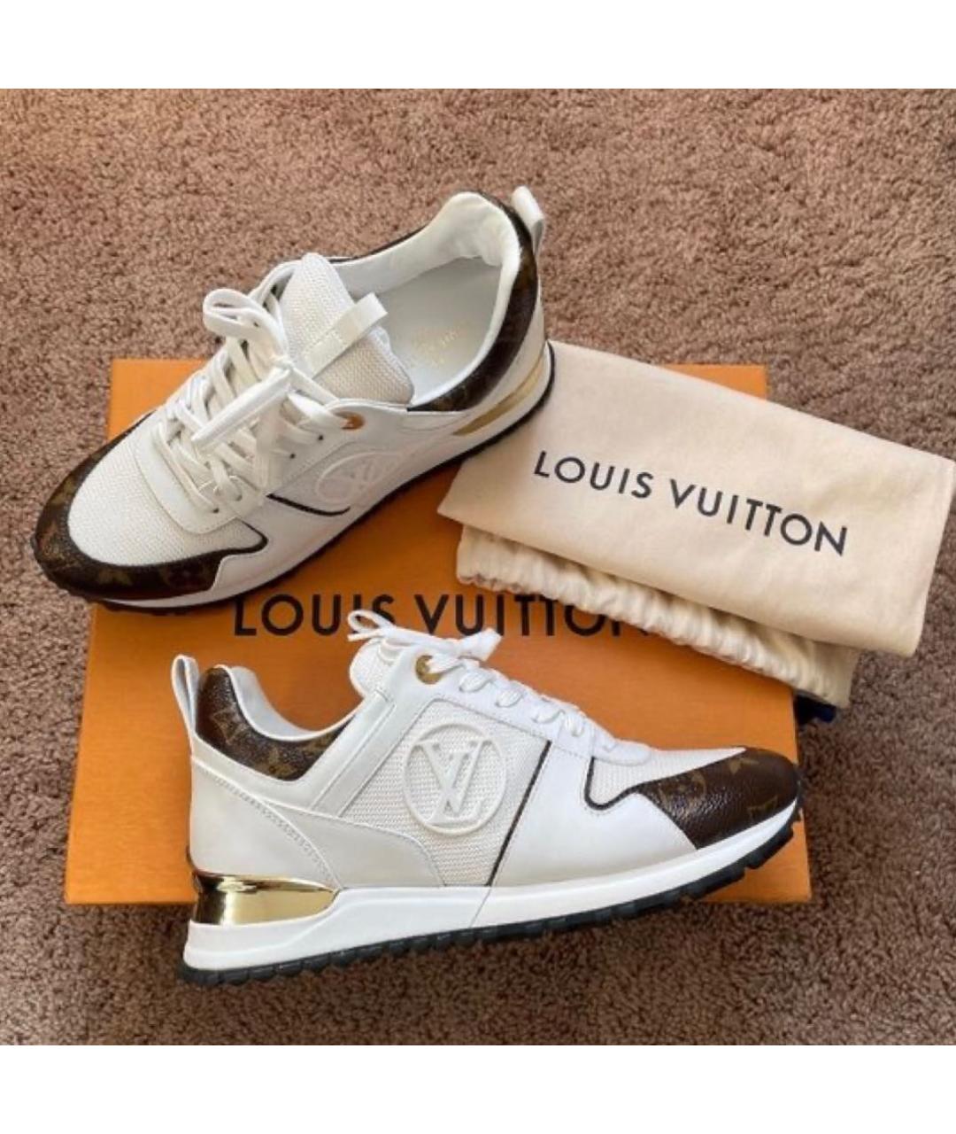 LOUIS VUITTON Белые кожаные кеды, фото 6