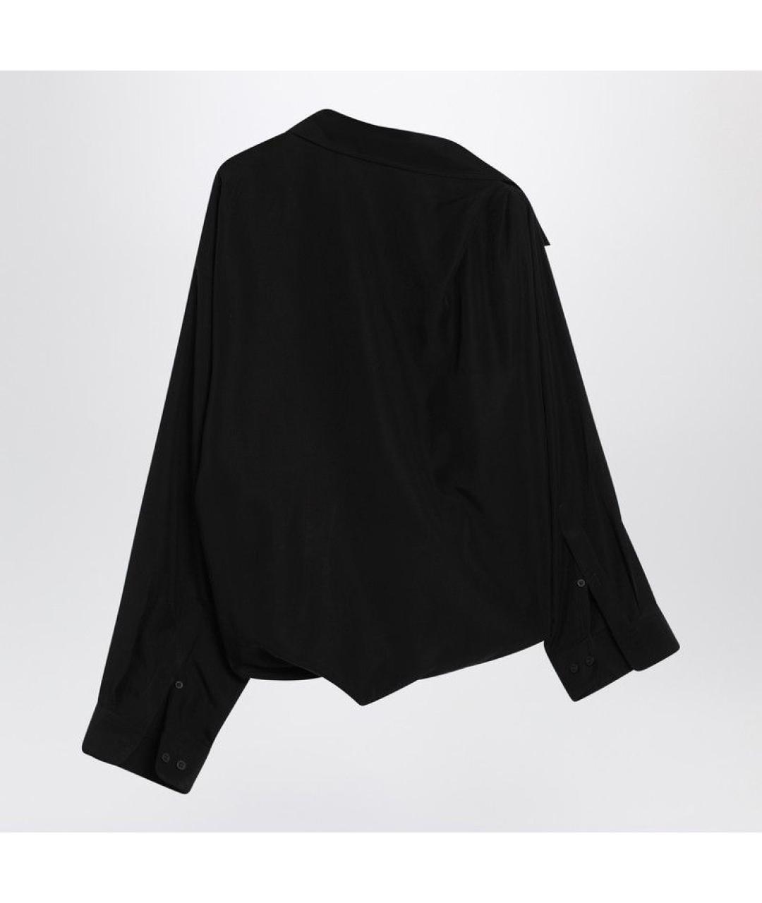 BALENCIAGA Черная полиэстеровая рубашка, фото 2