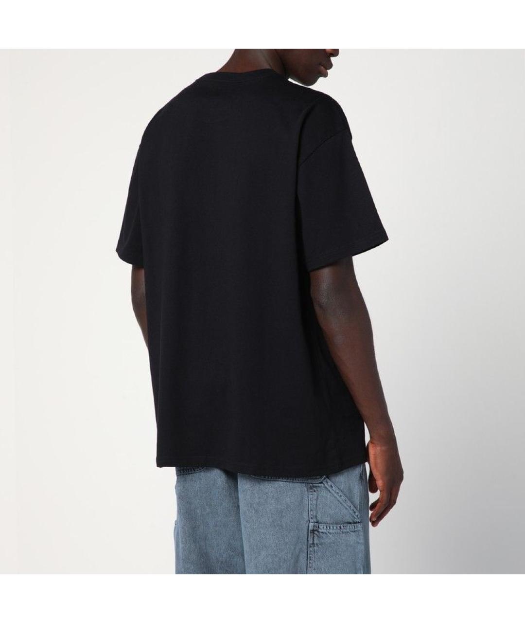 CARHARTT WIP Черная хлопко-полиэстеровая футболка, фото 3