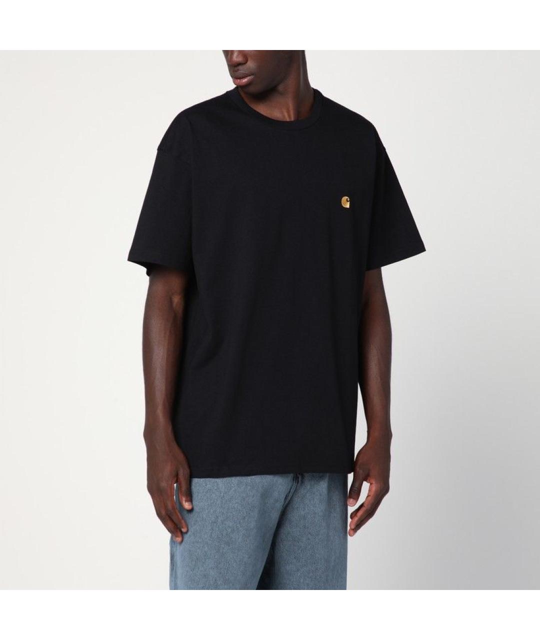 CARHARTT WIP Черная хлопко-полиэстеровая футболка, фото 2