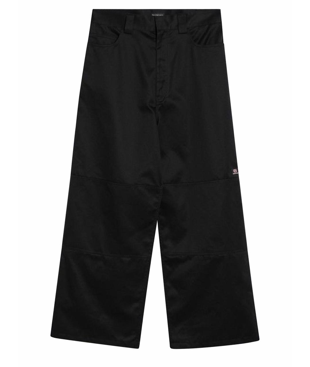 BALENCIAGA Черные хлопковые повседневные брюки, фото 1