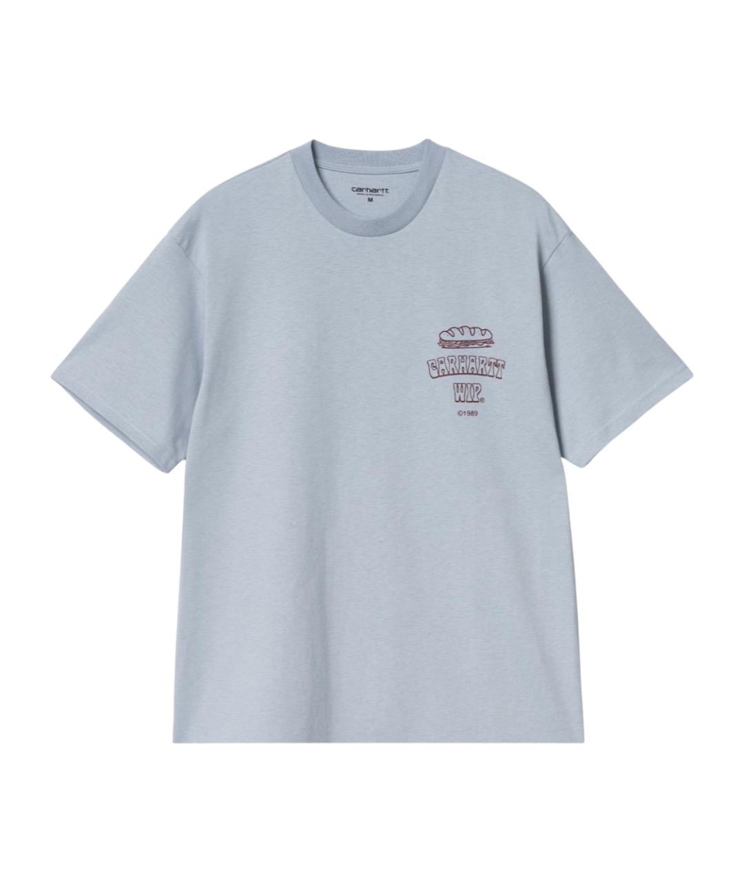 CARHARTT WIP Голубая хлопковая футболка, фото 1