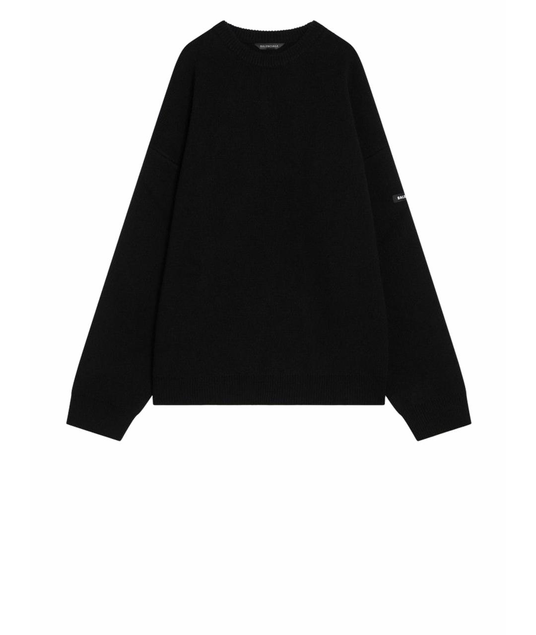 BALENCIAGA Черный шерстяной джемпер / свитер, фото 1