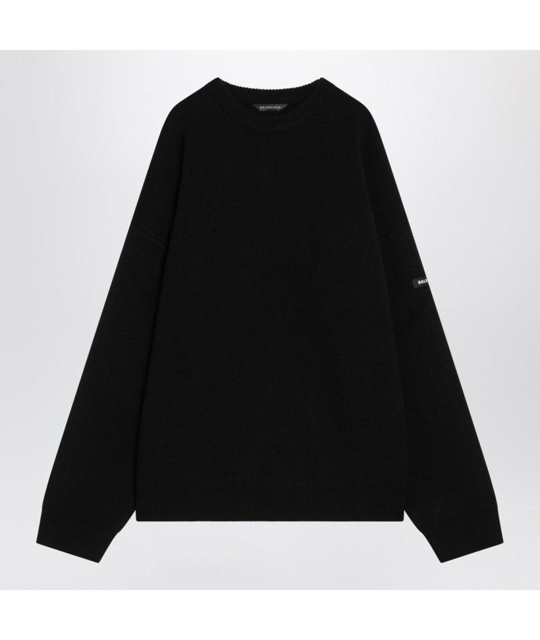BALENCIAGA Черный шерстяной джемпер / свитер, фото 3