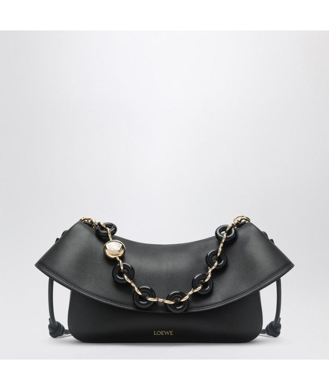 LOEWE Черная кожаная сумка через плечо, фото 3