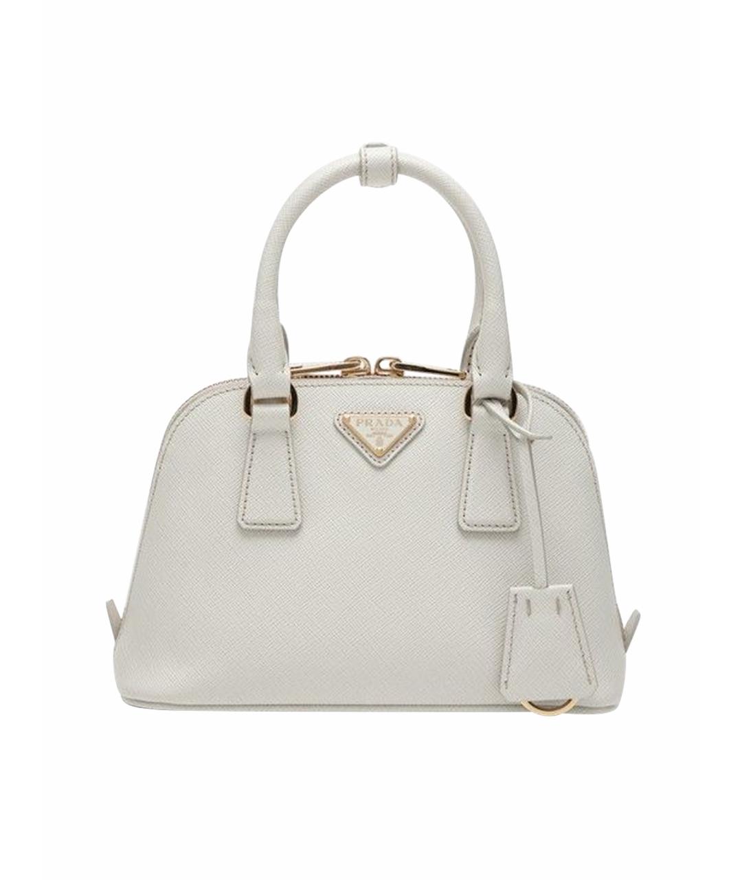 PRADA Белая кожаная сумка тоут, фото 1