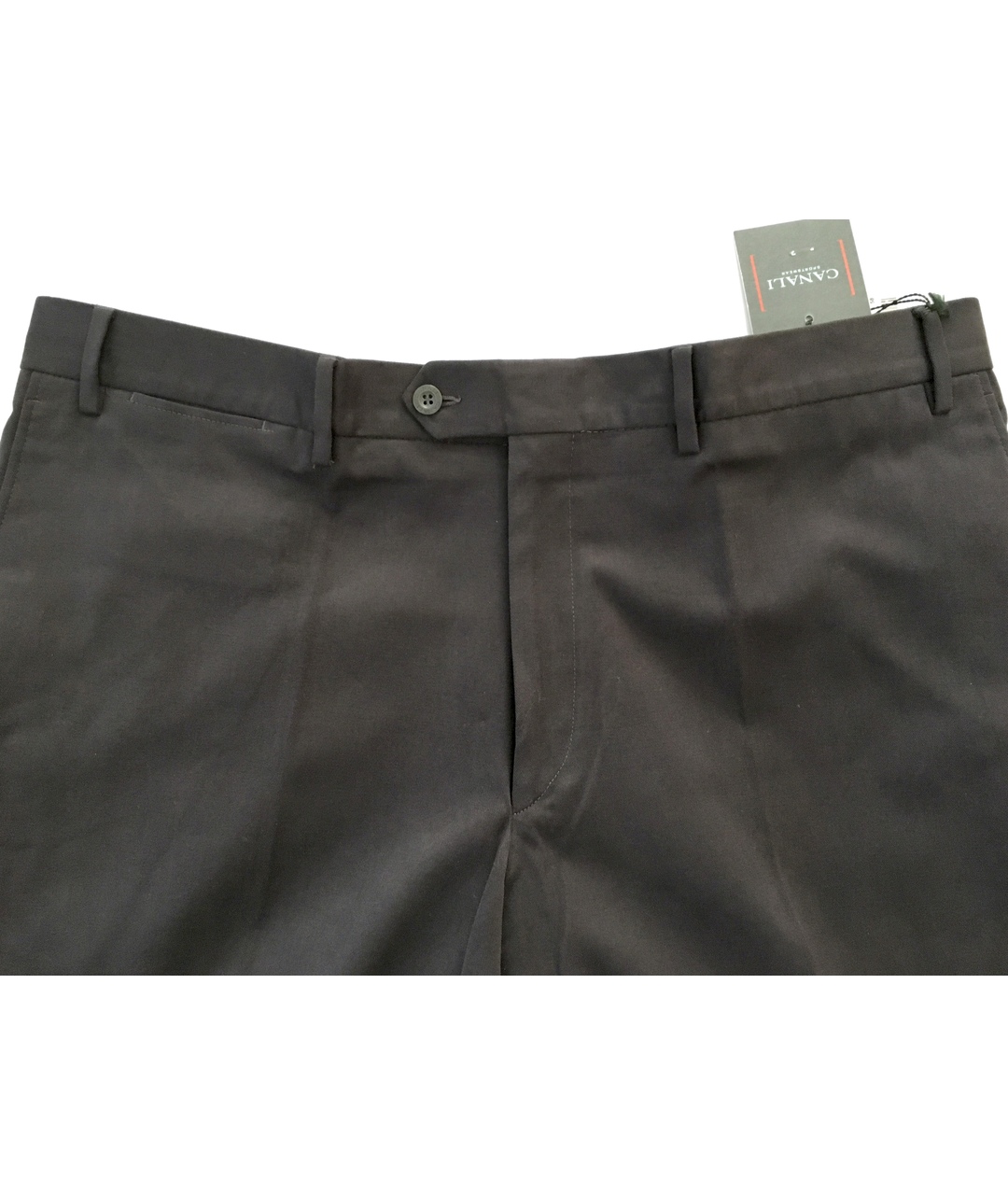 CANALI Серые хлопко-эластановые повседневные брюки, фото 6