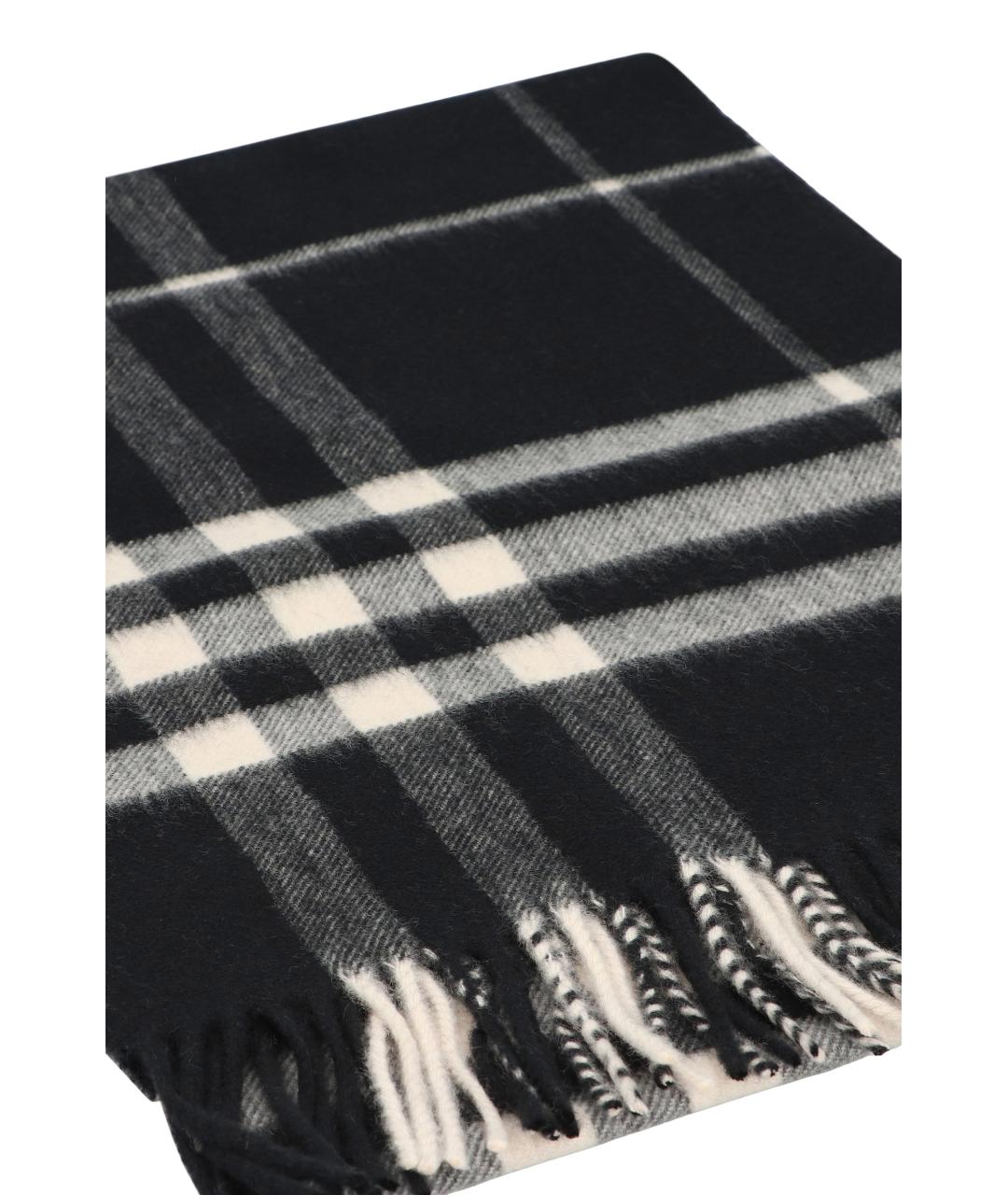 BURBERRY Черный кашемировый шарф, фото 3