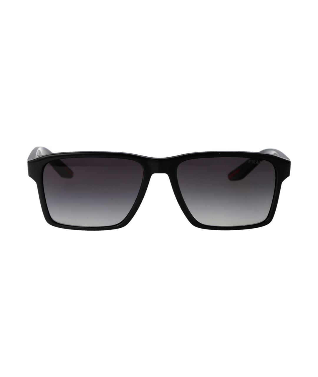 PRADA Черные пластиковые солнцезащитные очки, фото 1