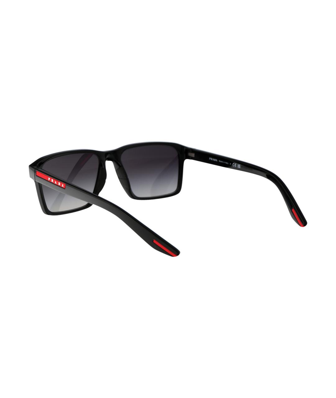 PRADA Черные пластиковые солнцезащитные очки, фото 4