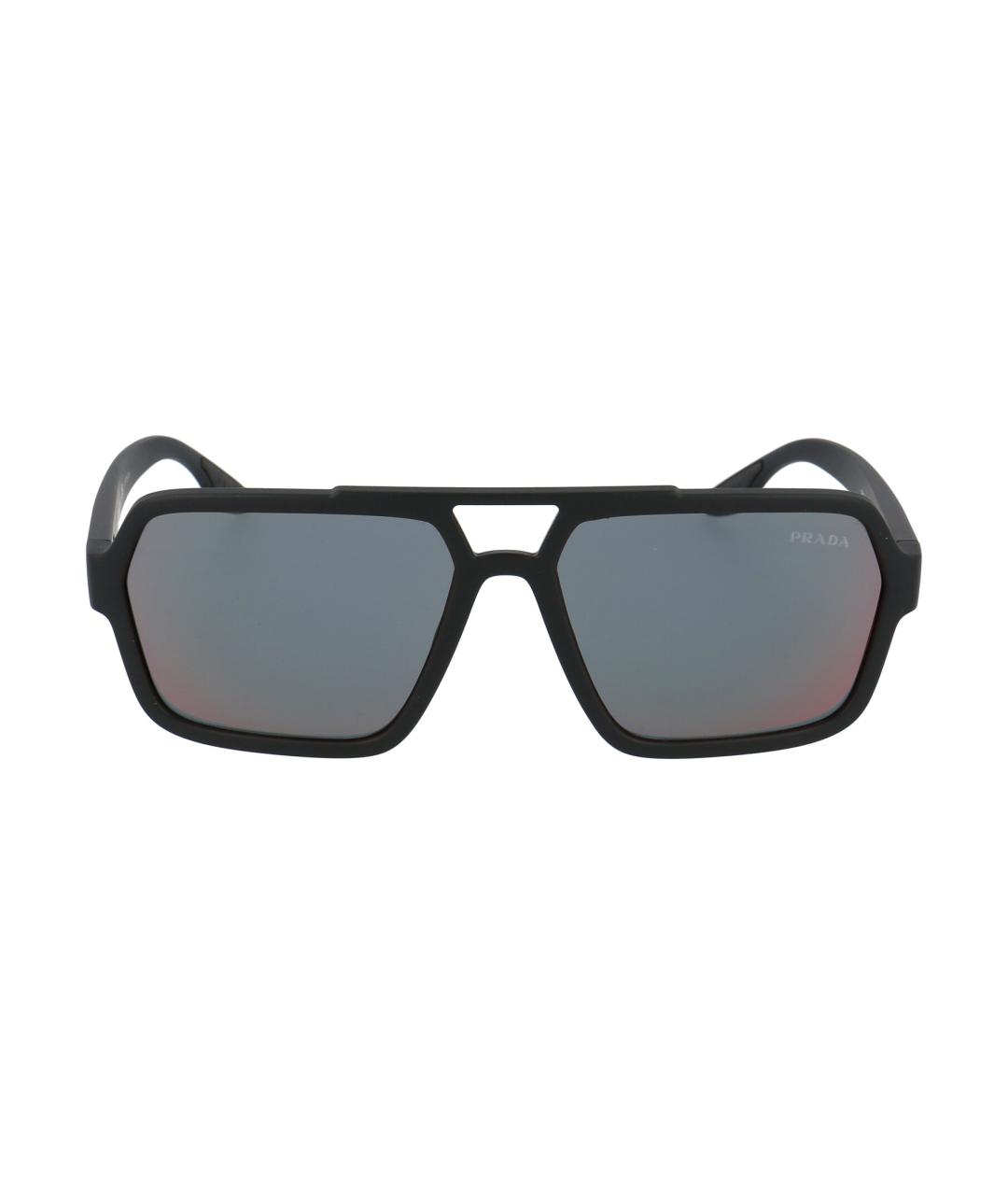 PRADA Черные металлические солнцезащитные очки, фото 1