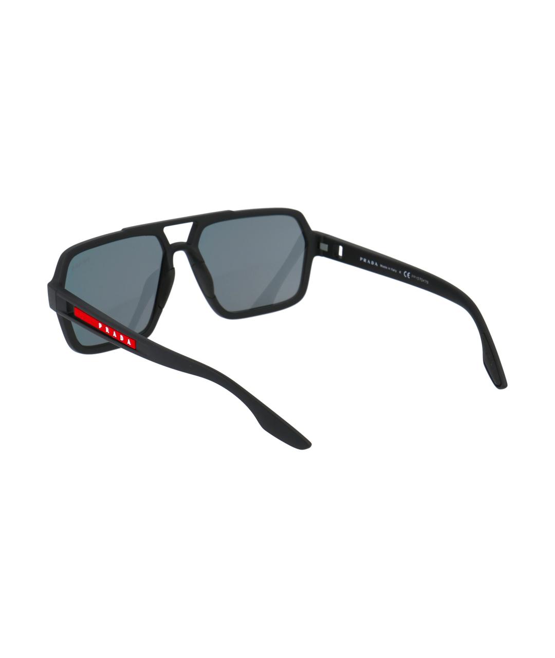 PRADA Черные металлические солнцезащитные очки, фото 4