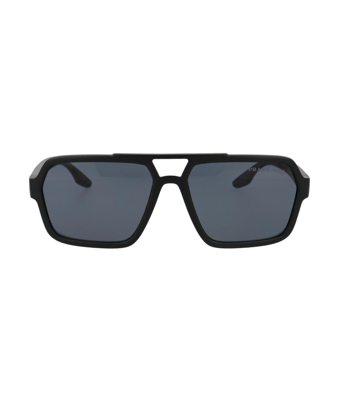 PRADA Черные металлические солнцезащитные очки, фото 1