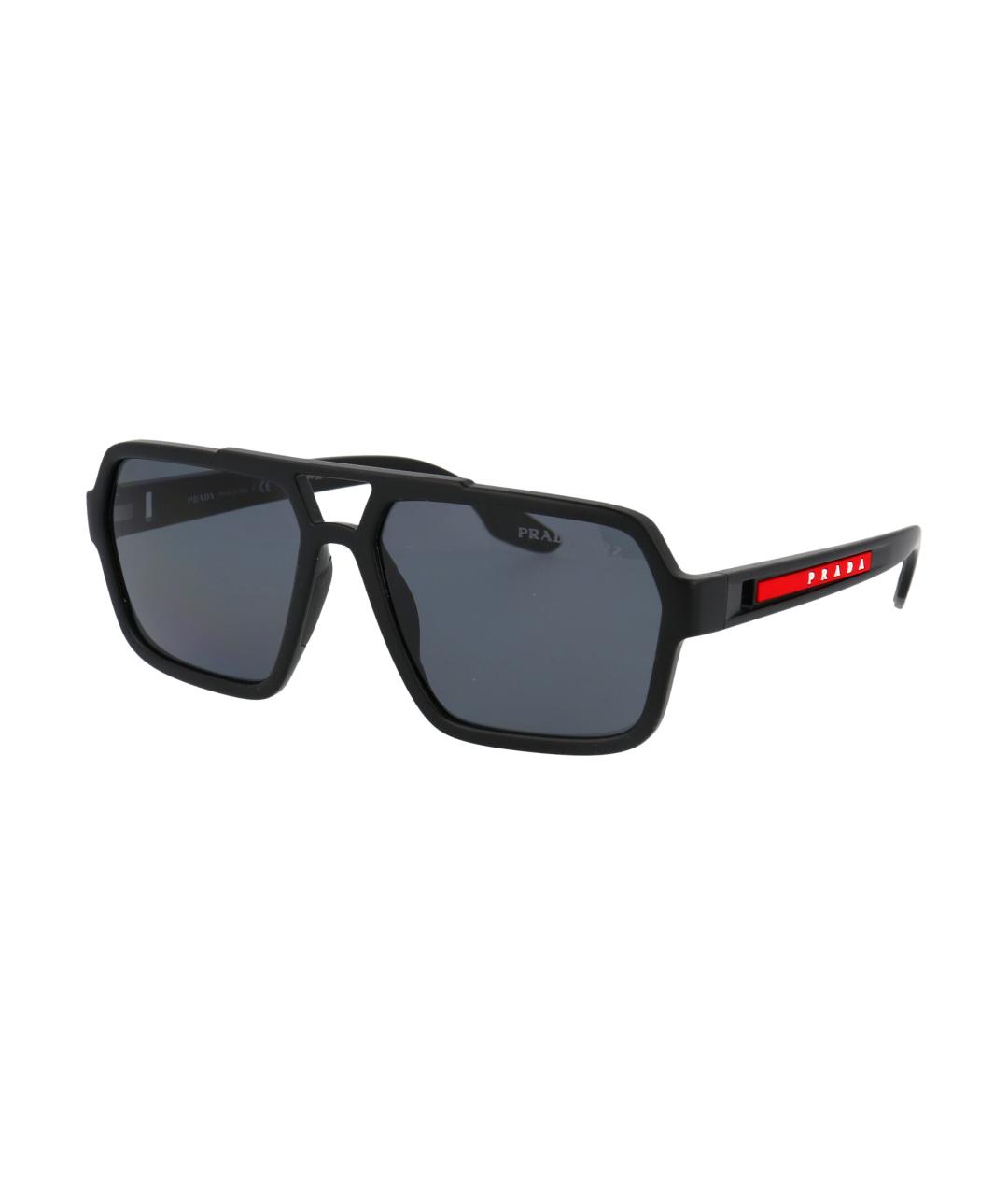 PRADA Черные металлические солнцезащитные очки, фото 2