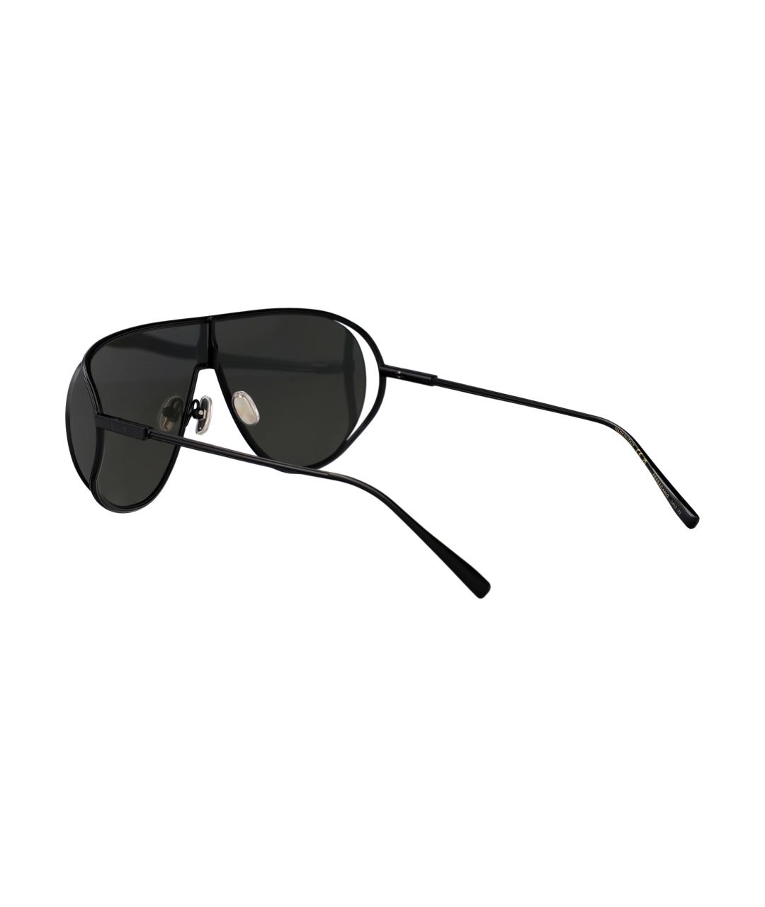 FERRAGAMO Черные металлические солнцезащитные очки, фото 4
