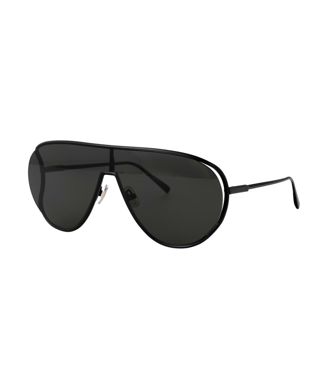 FERRAGAMO Черные металлические солнцезащитные очки, фото 2