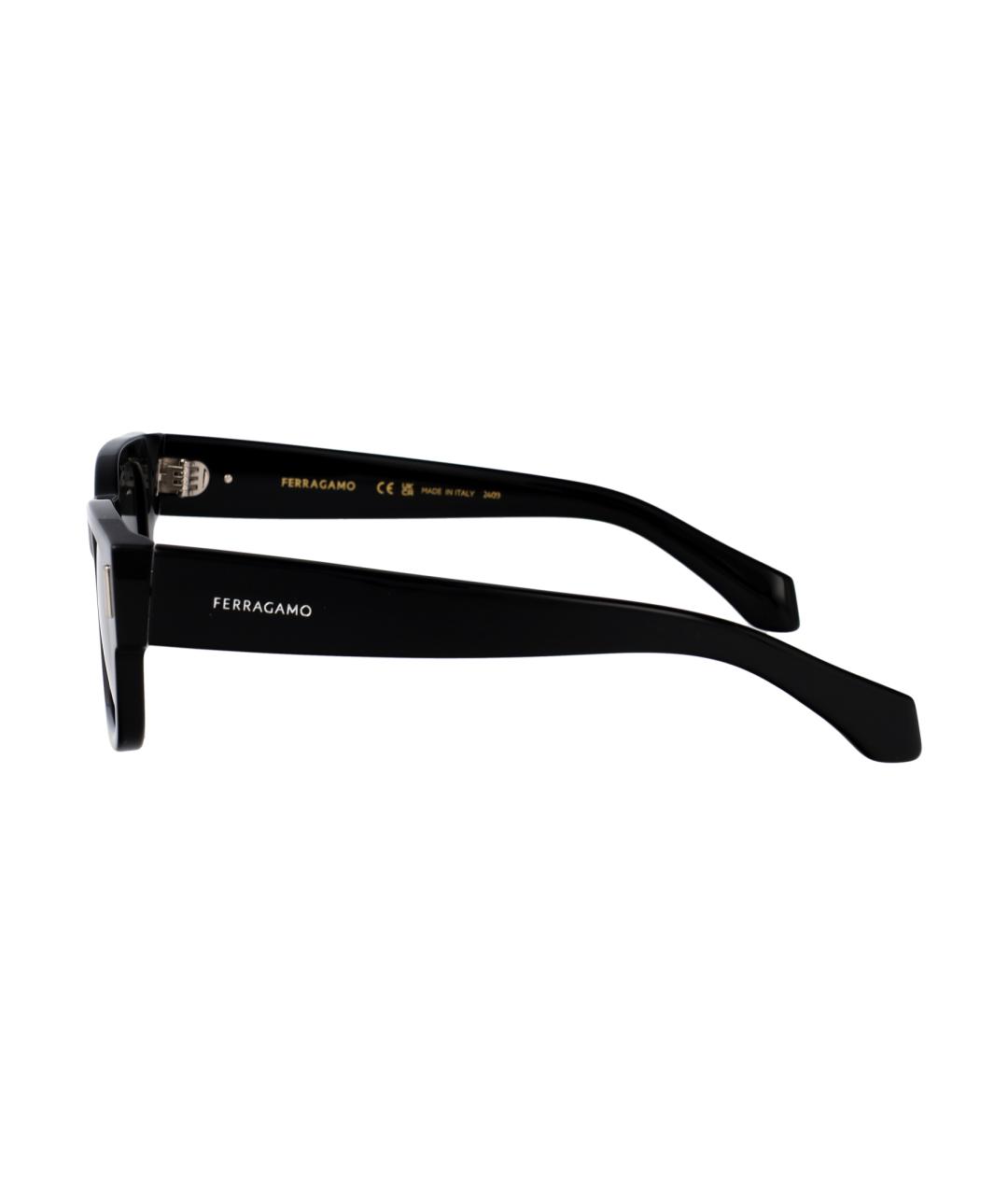 FERRAGAMO Черные пластиковые солнцезащитные очки, фото 3