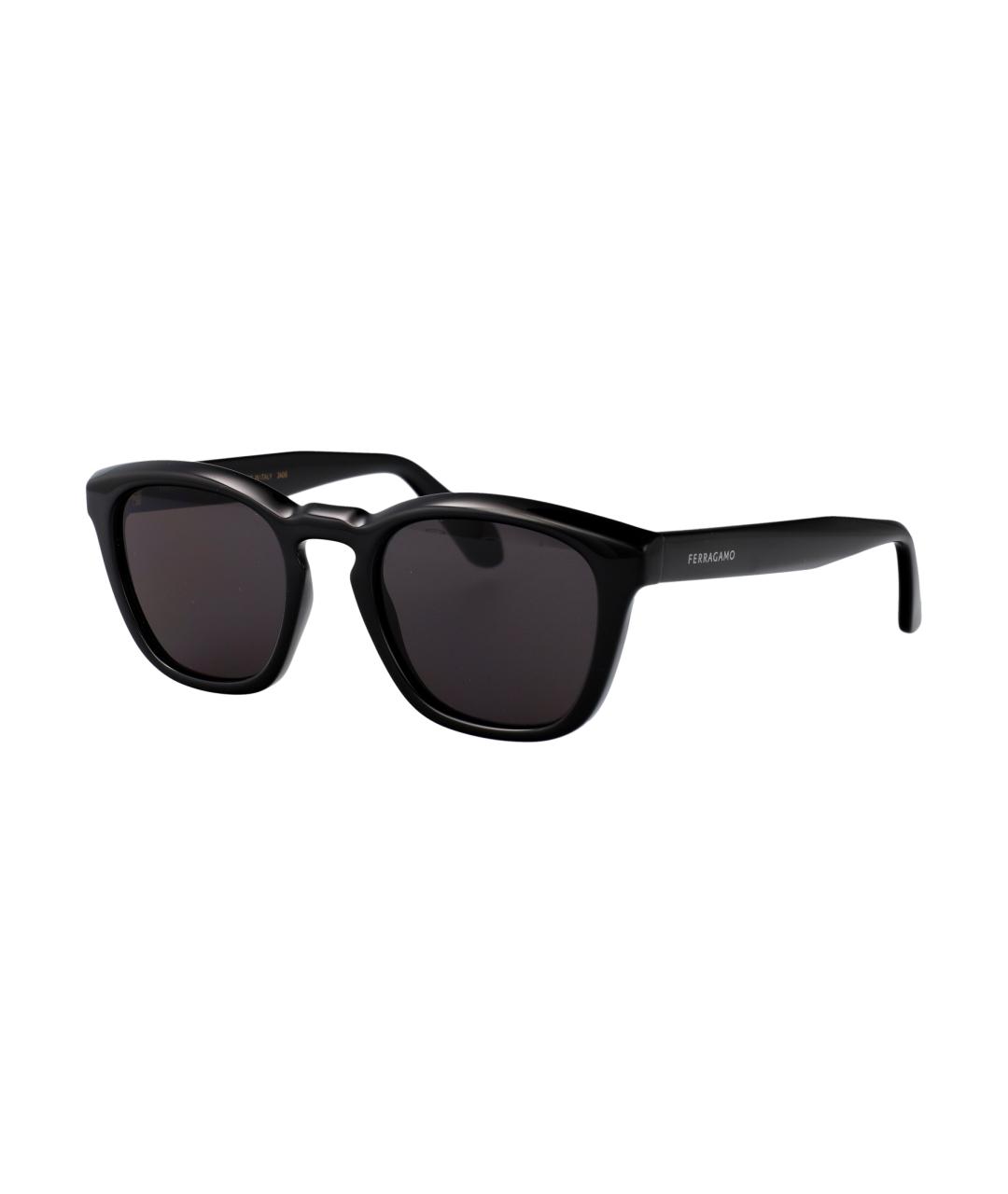 FERRAGAMO Черные пластиковые солнцезащитные очки, фото 2