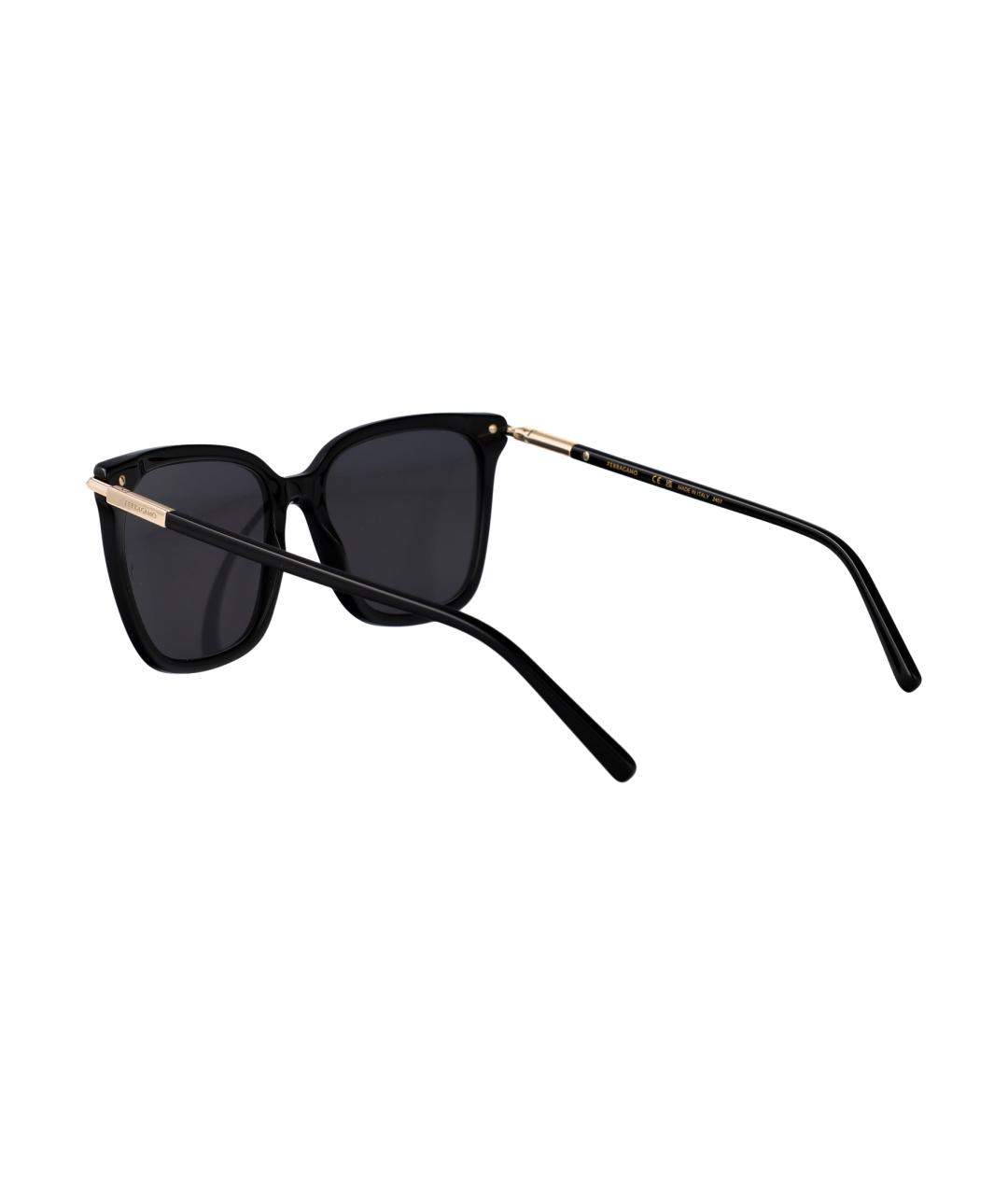FERRAGAMO Черные пластиковые солнцезащитные очки, фото 4