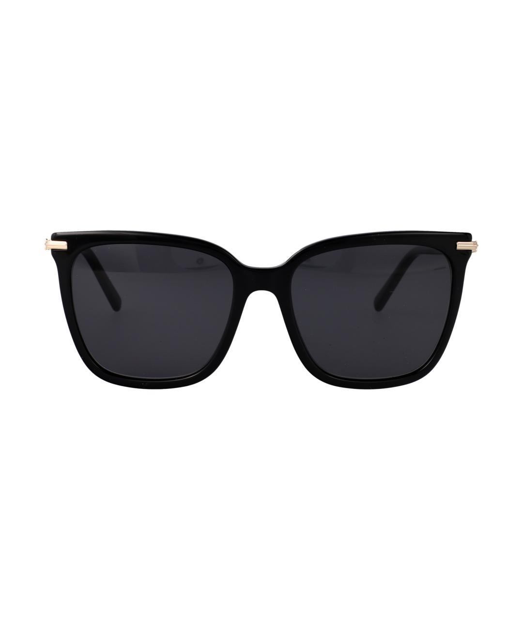 FERRAGAMO Черные пластиковые солнцезащитные очки, фото 1