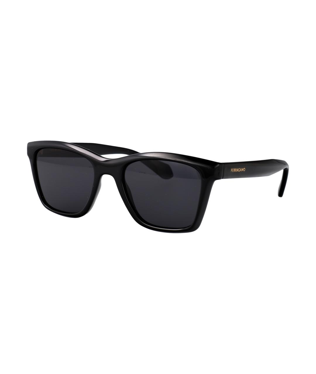 FERRAGAMO Черные пластиковые солнцезащитные очки, фото 2
