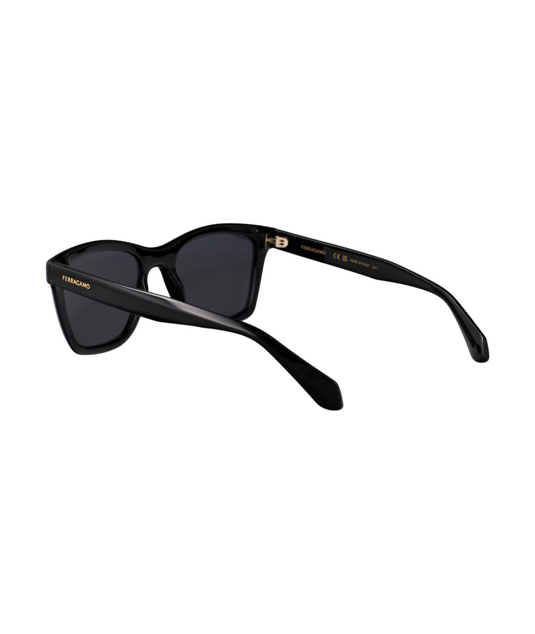 FERRAGAMO Черные пластиковые солнцезащитные очки, фото 4