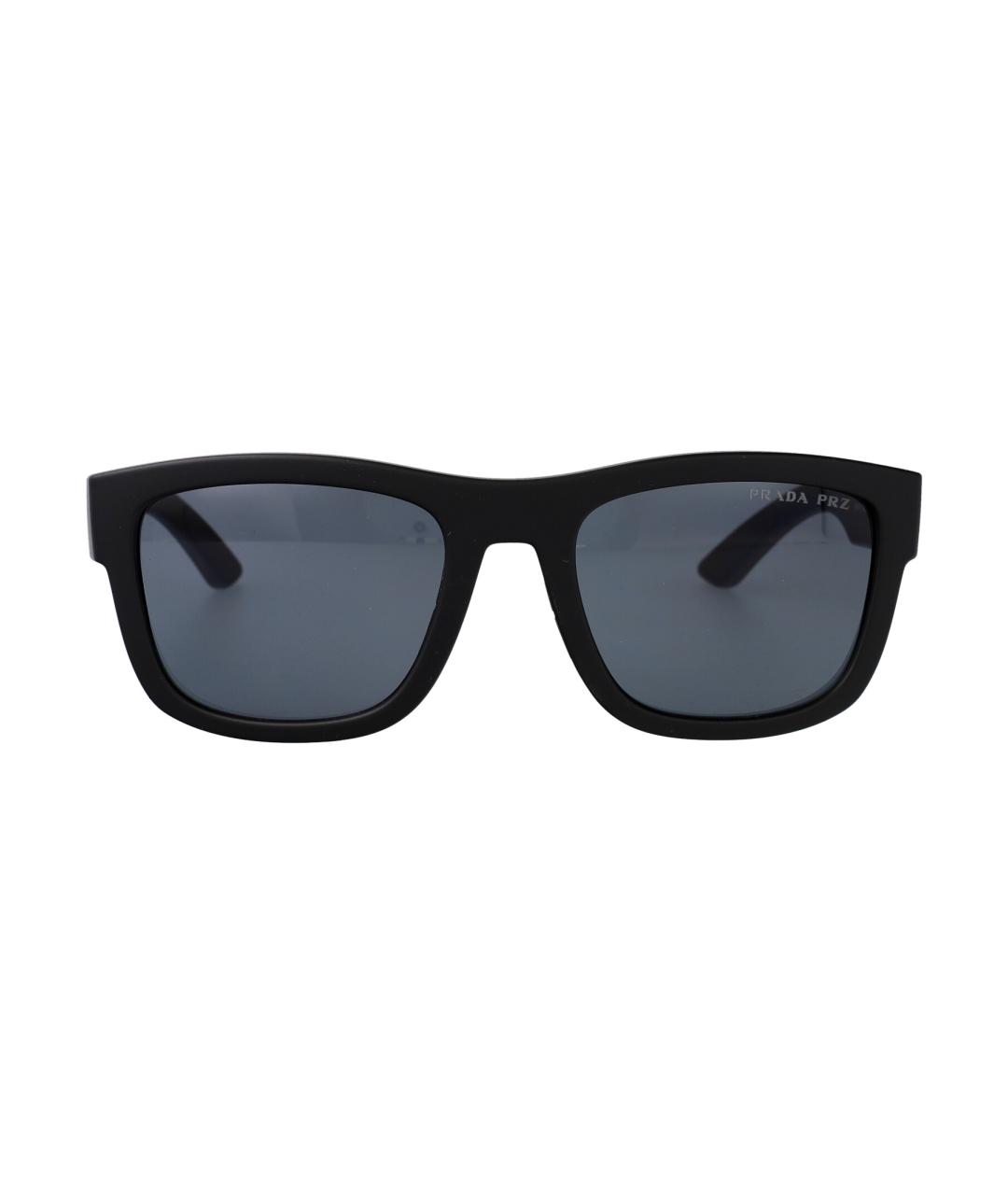 PRADA Черные пластиковые солнцезащитные очки, фото 1