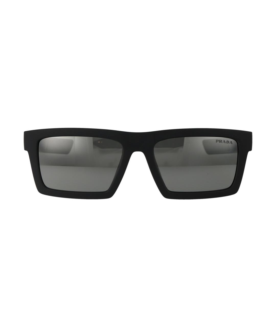 PRADA Черные пластиковые солнцезащитные очки, фото 1