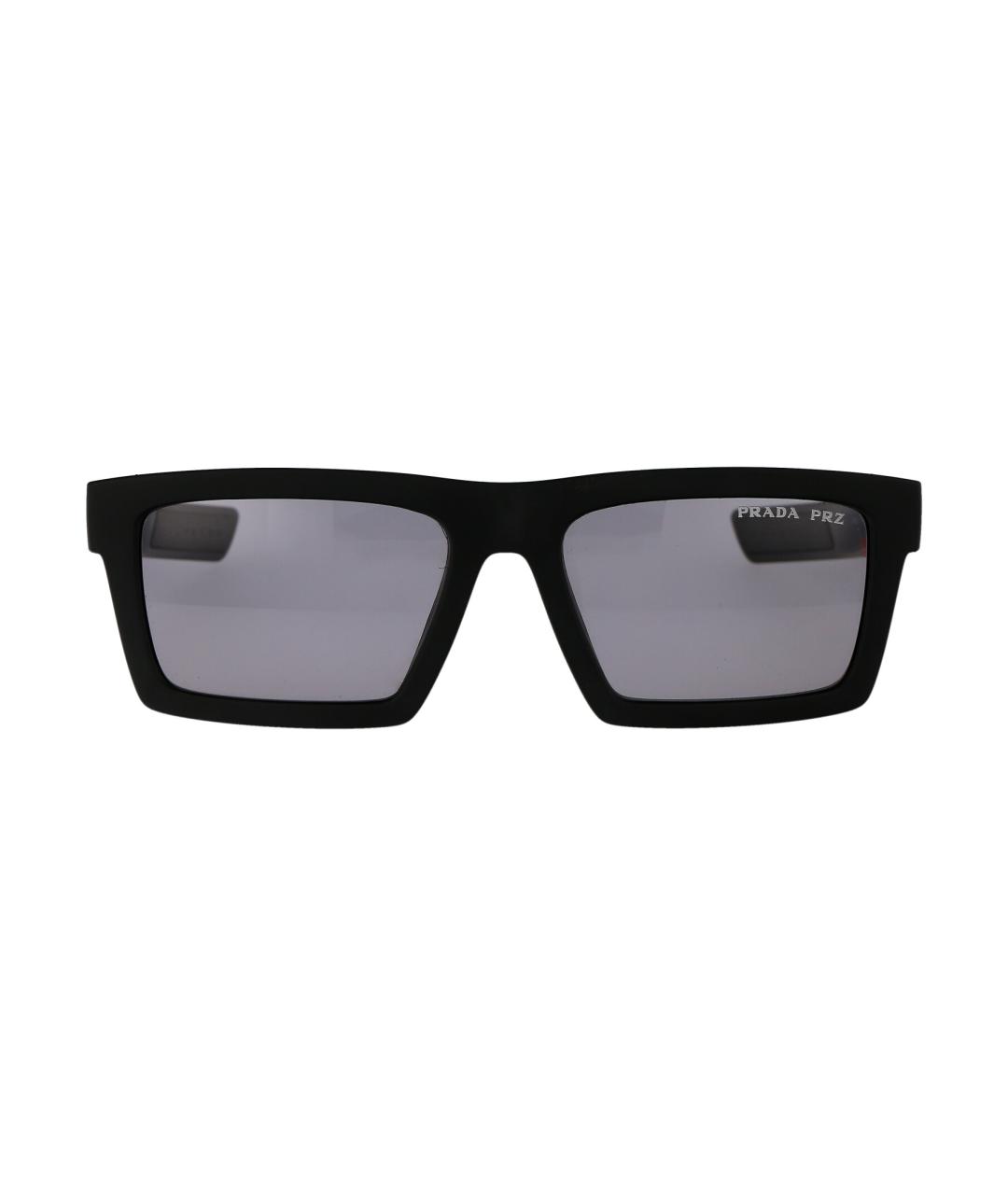 PRADA Черные пластиковые солнцезащитные очки, фото 1