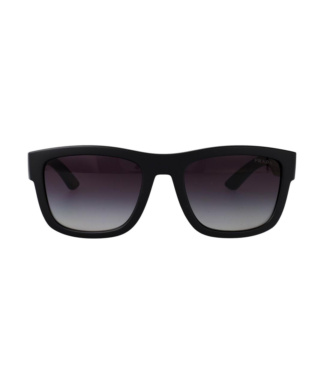 PRADA Черные пластиковые солнцезащитные очки, фото 1