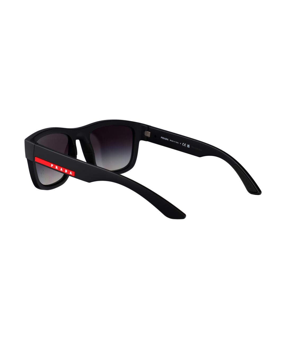 PRADA Черные пластиковые солнцезащитные очки, фото 4