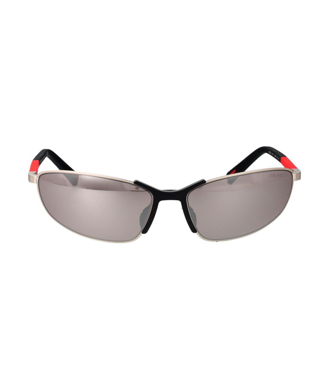 PRADA Черные металлические солнцезащитные очки, фото 1