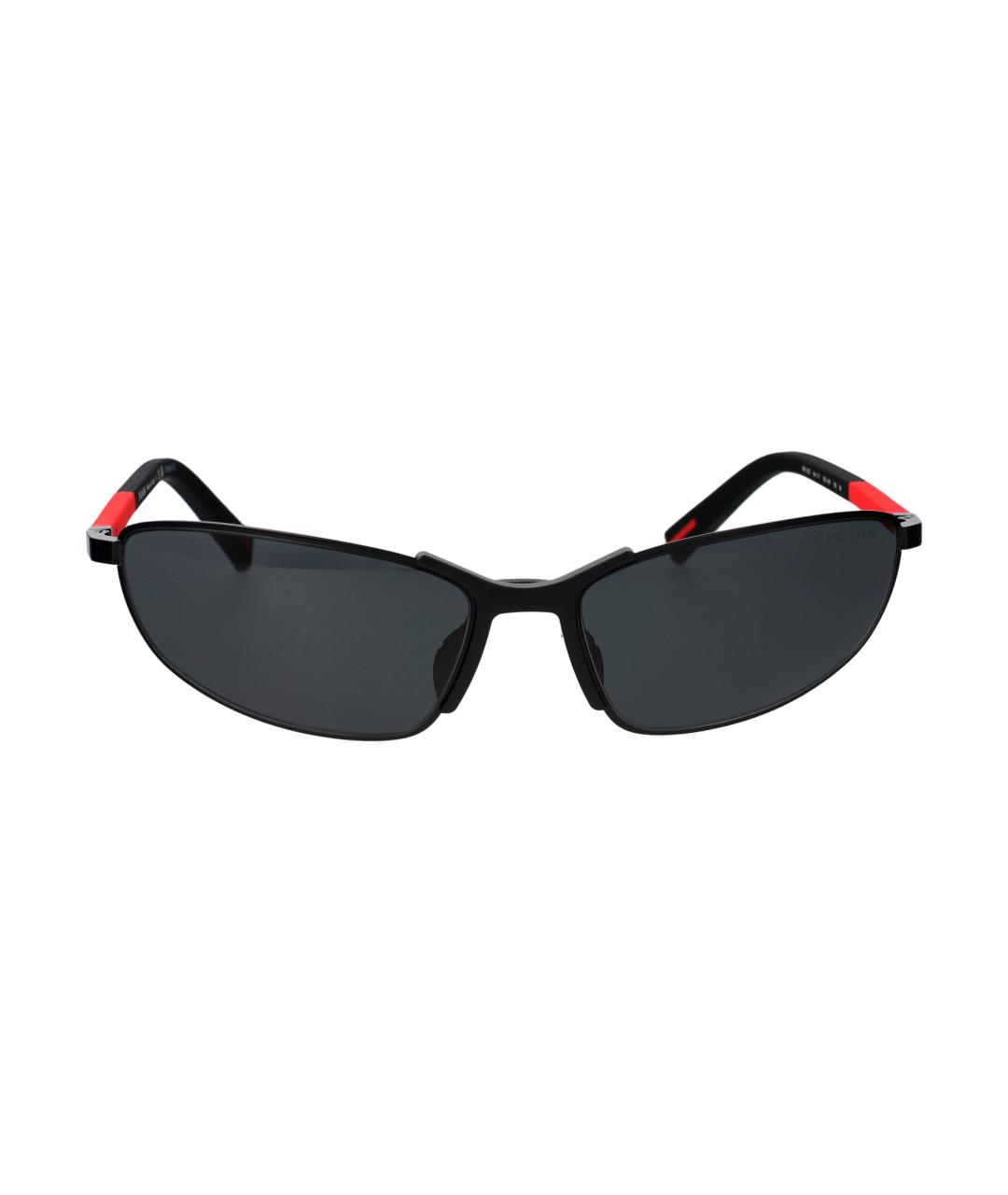 PRADA Черные металлические солнцезащитные очки, фото 1