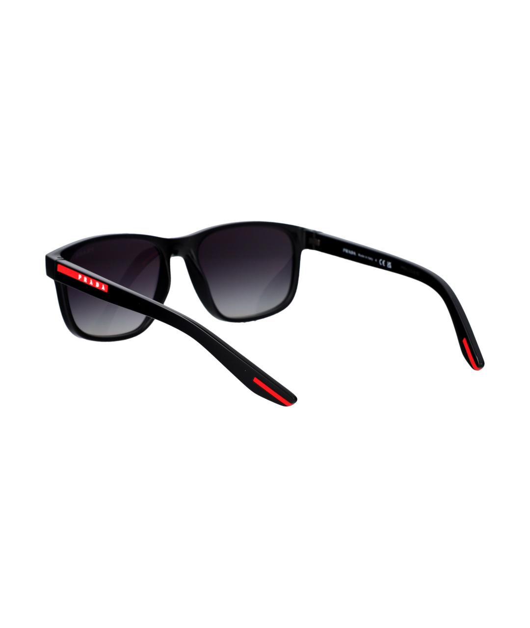 PRADA Черные пластиковые солнцезащитные очки, фото 4