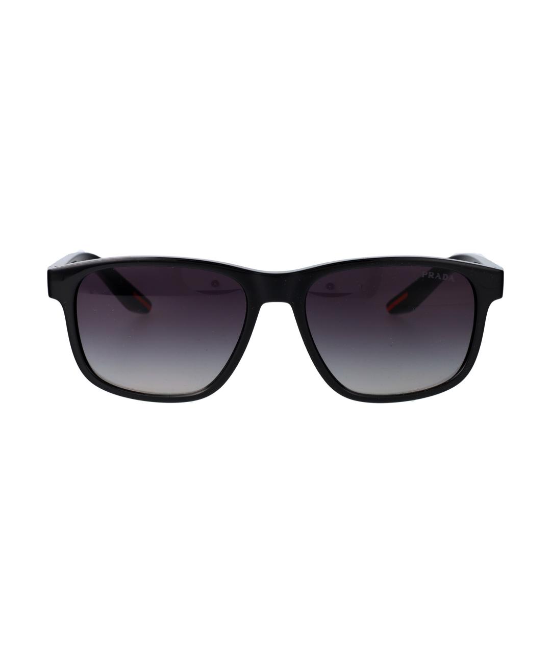 PRADA Черные пластиковые солнцезащитные очки, фото 1