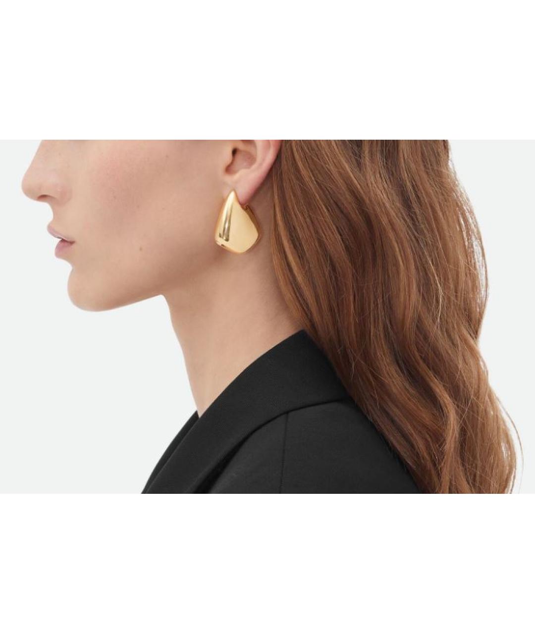 BOTTEGA VENETA Золотые серебряные серьги, фото 2