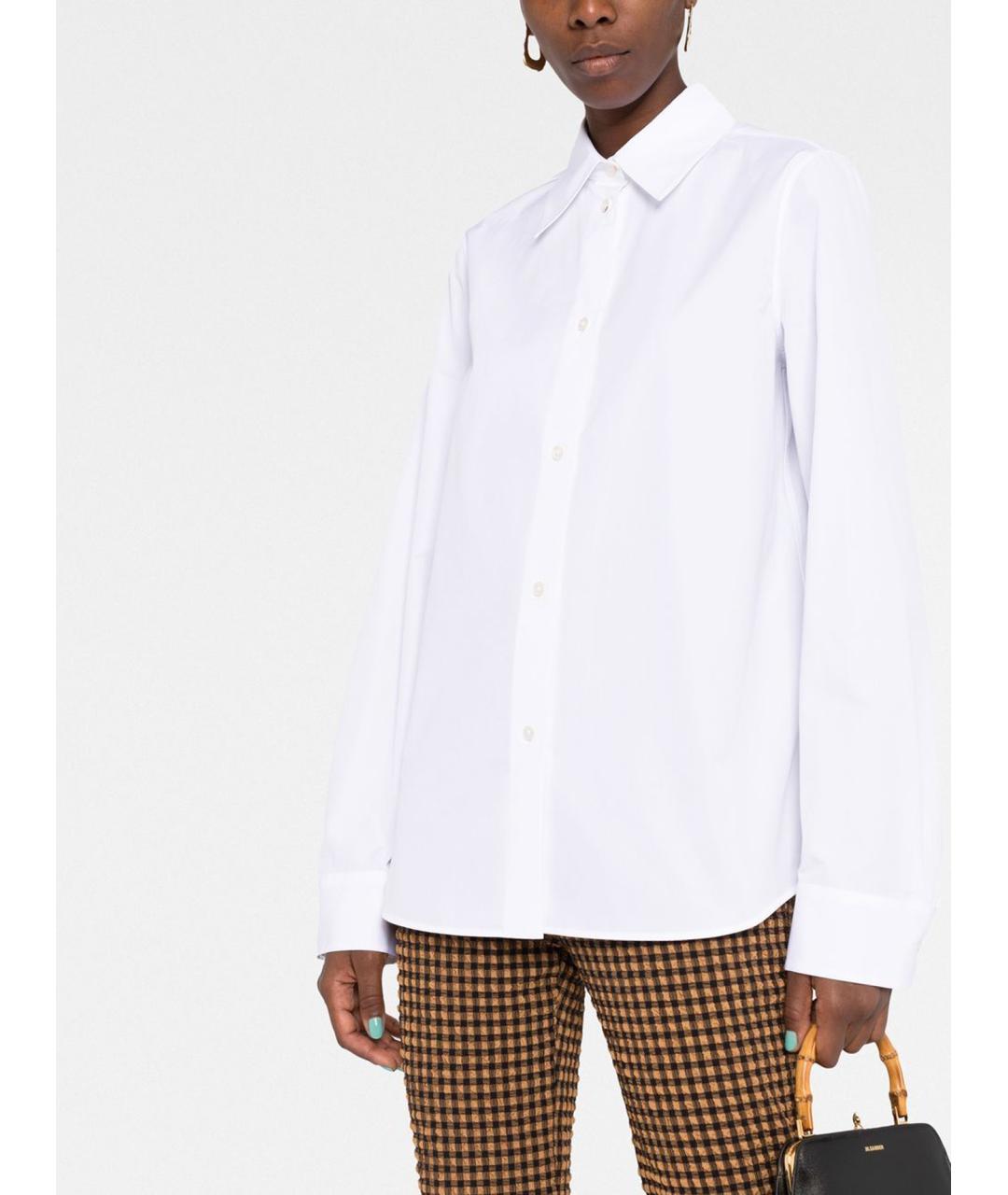 JIL SANDER Белая хлопковая рубашка, фото 3