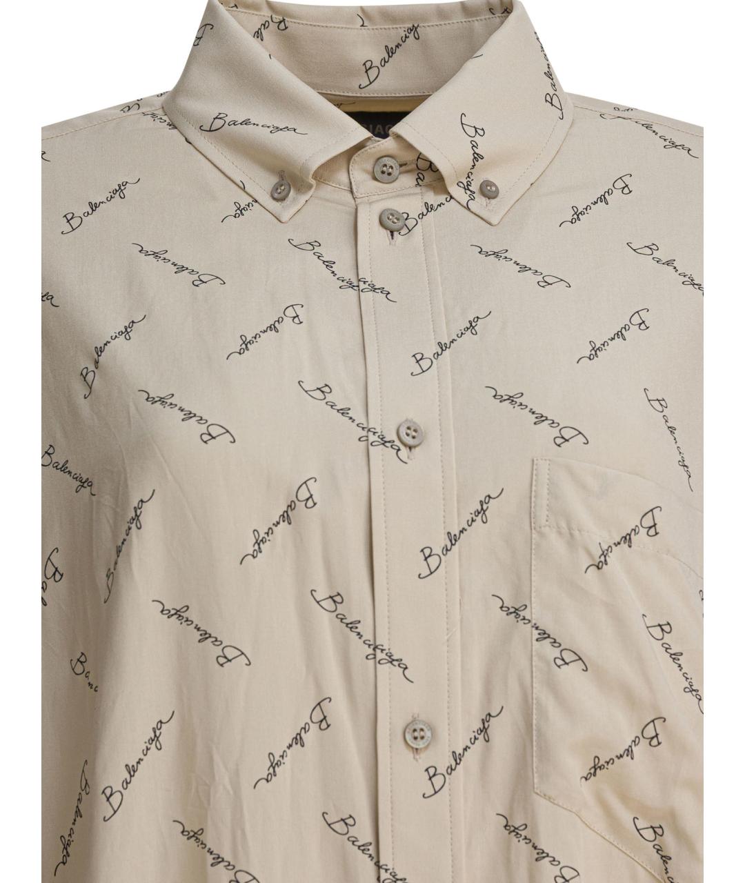 BALENCIAGA Бежевая рубашка, фото 3