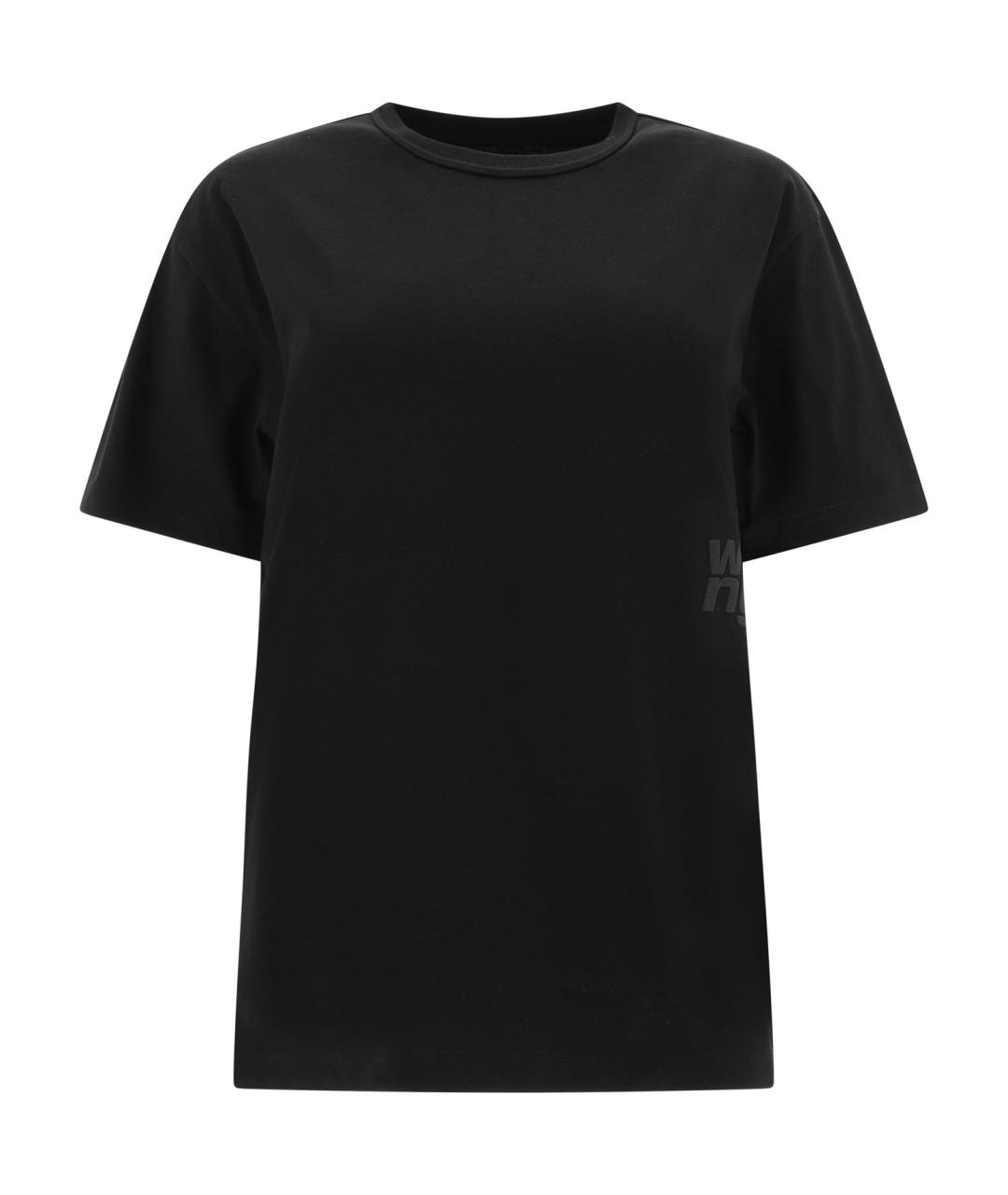 ALEXANDER WANG Черная хлопковая футболка, фото 1