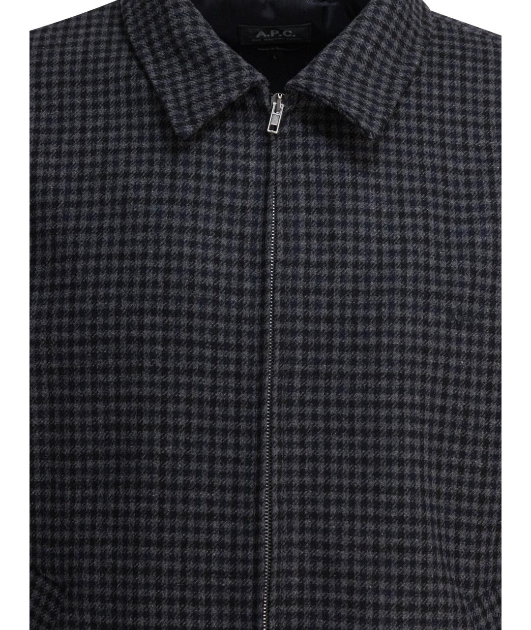 A.P.C. Темно-синяя шерстяная куртка, фото 3