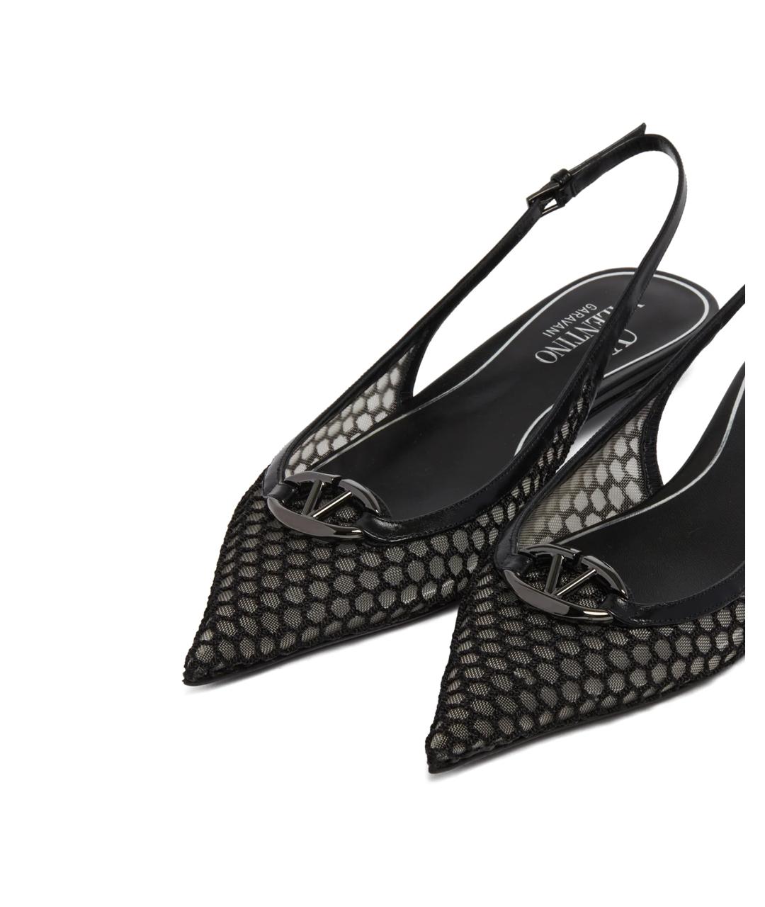 VALENTINO Черные текстильные туфли, фото 4