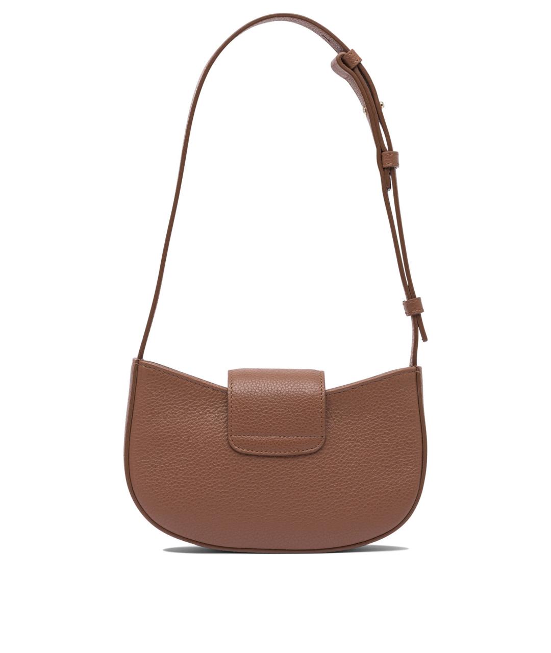 FERRAGAMO Коричневая кожаная сумка через плечо, фото 3
