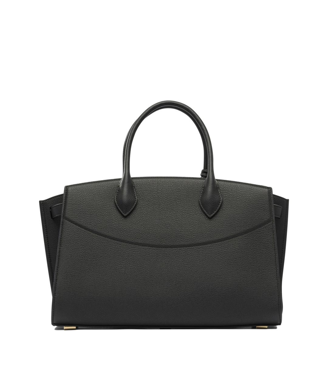 FERRAGAMO Черная кожаная сумка тоут, фото 3