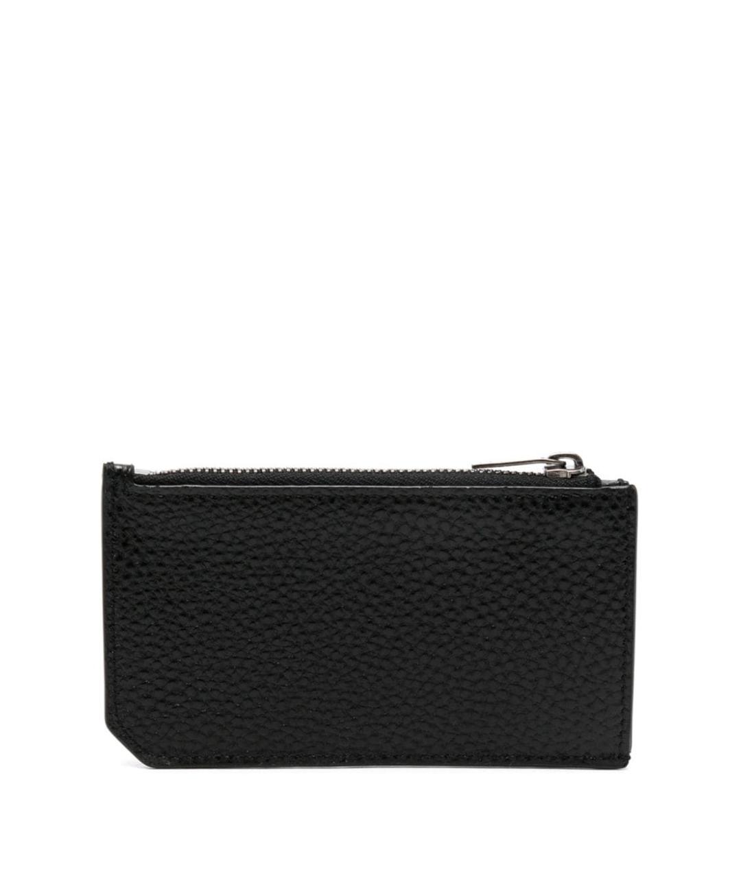 SAINT LAURENT Черный кожаный кошелек, фото 3