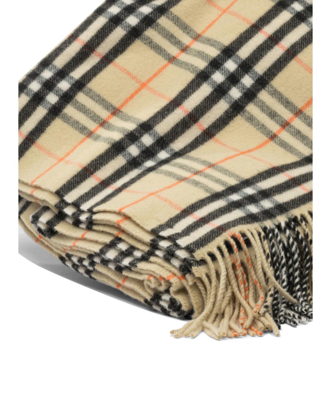 BURBERRY Бежевый шерстяной шарф, фото 2