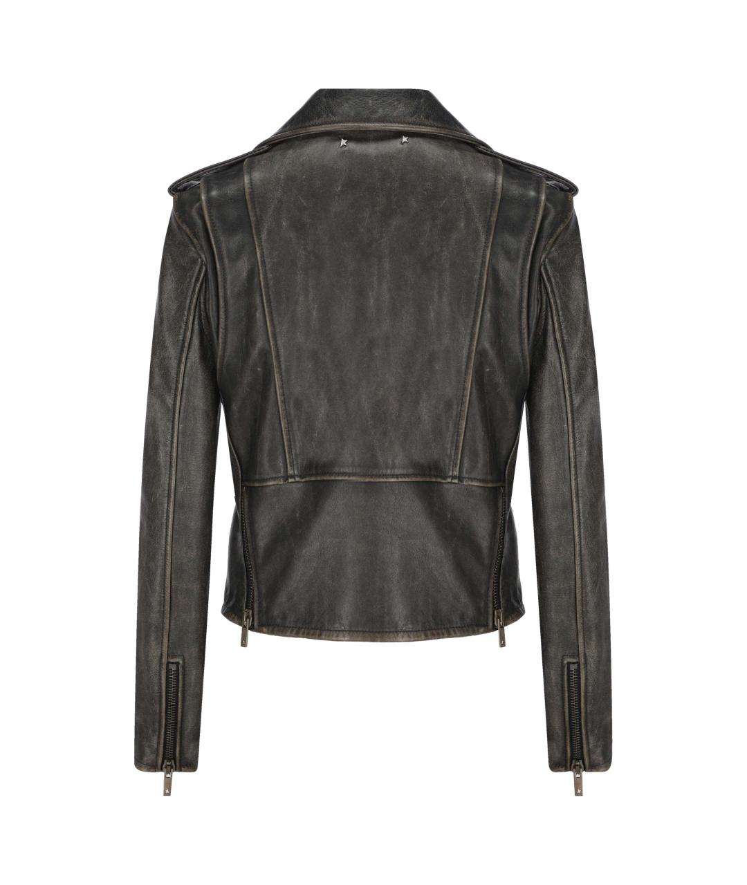 GOLDEN GOOSE DELUXE BRAND Черная кожаная куртка, фото 3