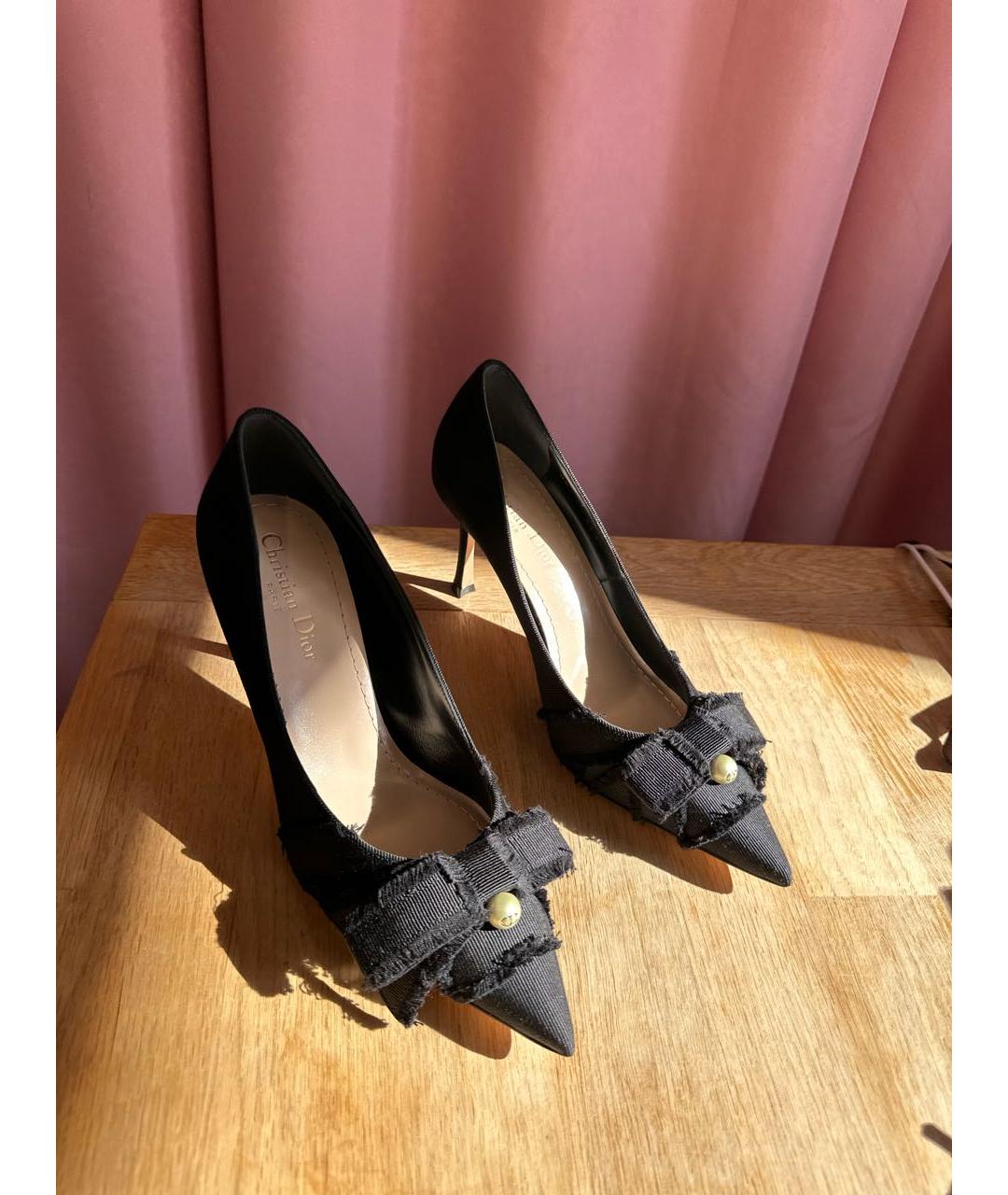 CHRISTIAN DIOR Черные текстильные туфли, фото 2
