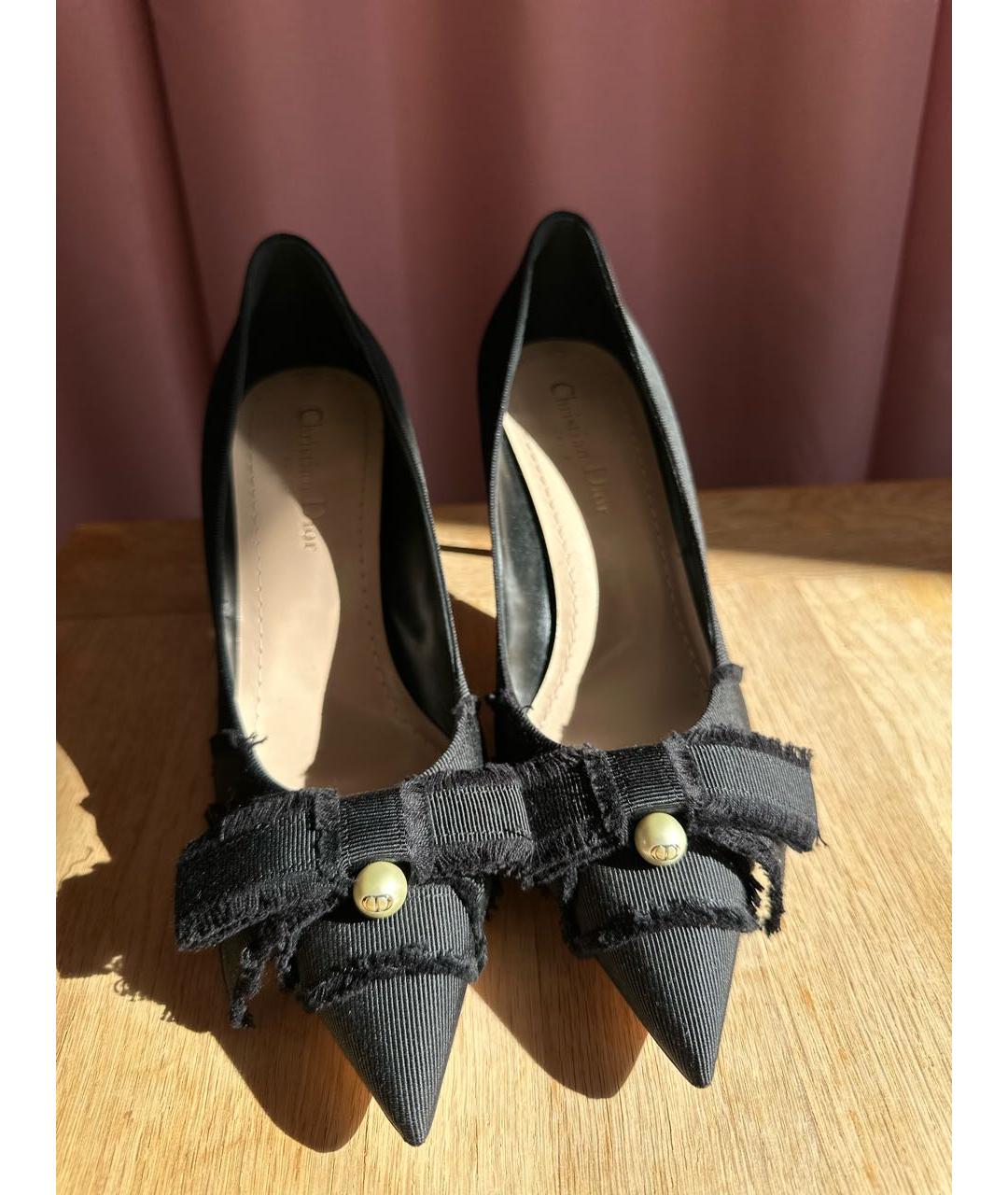 CHRISTIAN DIOR Черные текстильные туфли, фото 4